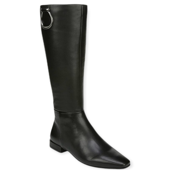 Naturalizer Shoes - Naturalizer Black Carella Leather Wide-Calf Boot. Women's Size 8